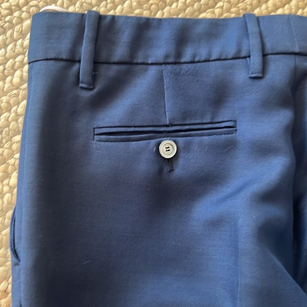 Gucci Luxe Womens Blue Silk/Wool Pant Trouser Sz 42 - Picture 9 of 12